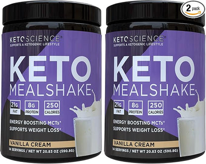 Keto Science Ketogenic Meal Shake, Energy 28 Servings, 2 Packs