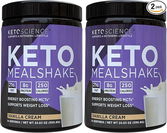 Keto Science Ketogenic Meal Shake, Energy 28 Servings, 2 Packs