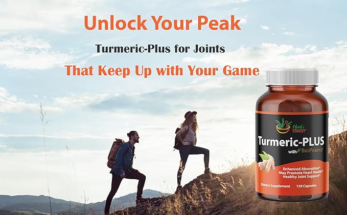 Organic Turmeric Curcumin Complex with BioPerine, 4 caps 120 Veg 95% Curcuminoids, 20x Absorption