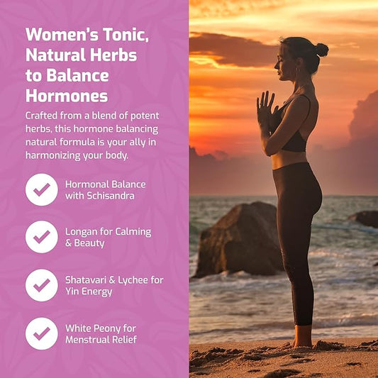 Medicinal Foods Love Tonic Hormonal Balance for Women | 12 Powerful Chinese Herbs Including Schisandra, White Peony & Longan | Yin Energy Booster | All-Natural | Vegan & Gluten-Free | 100g
