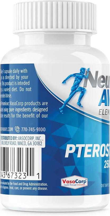 NeuropAWAY Elements Pterostilbene (60 250mg Acid 3pack