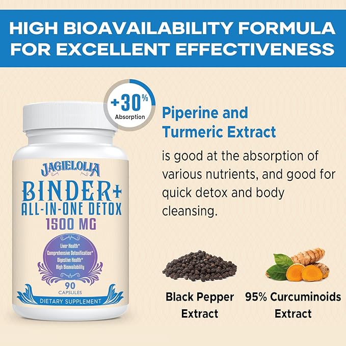 All-In-One Detox Binder Supplement 1500 MG 360 Vegan