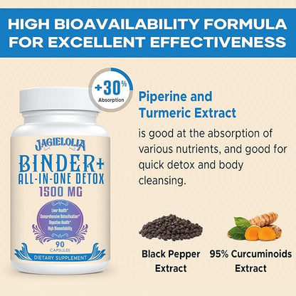 All-In-One Detox Binder Supplement 1500 MG 360 Vegan