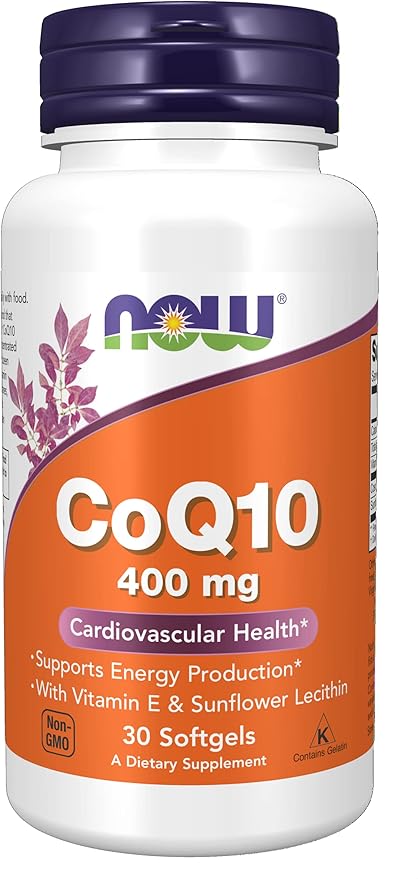 NOW Supplements, CoQ10 400 mg, Pharmaceutical 30 Softgels