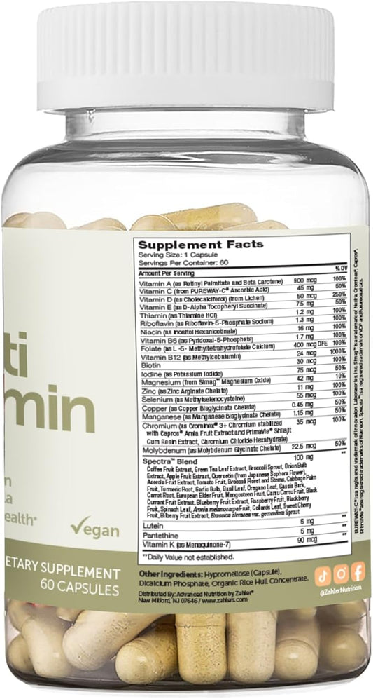 Zahler Multivitamin 50+, Iron-Free Formula + 60 Capsules.