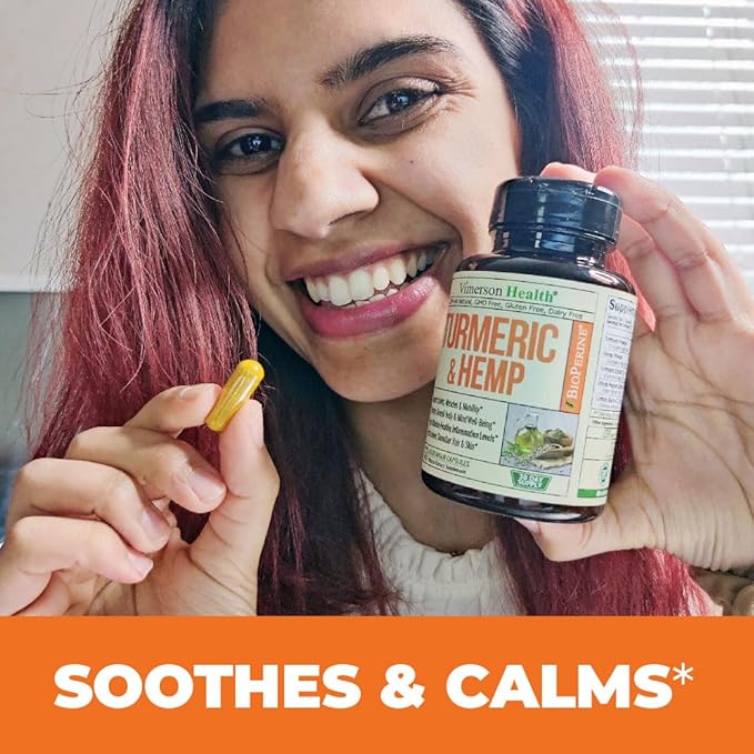 Turmeric and Hemp Capsules 95% Curcuminoids