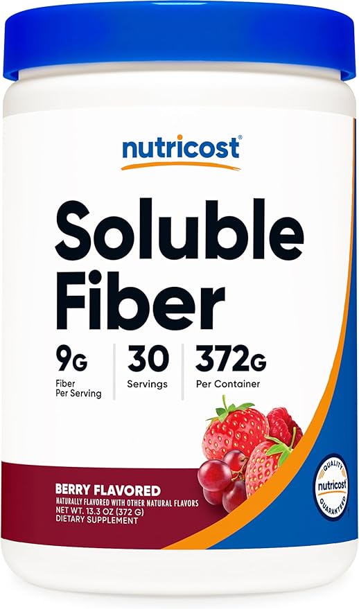 Nutricost Soluble Fiber (Berry Flavored) 30 servings