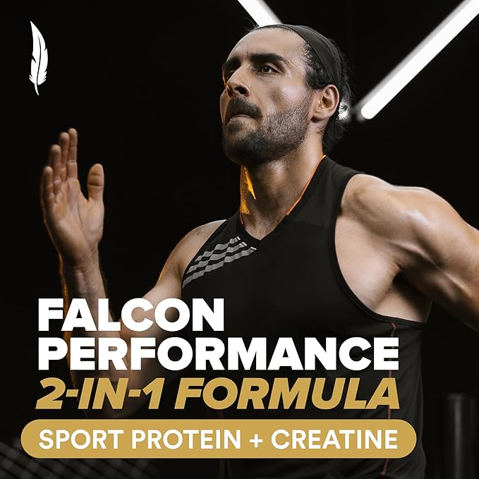 BIRDMAN Falcon Performance Vegan Protein Powder, 31g Protein, 5g Creatine, 5g BCAA, -19 servings