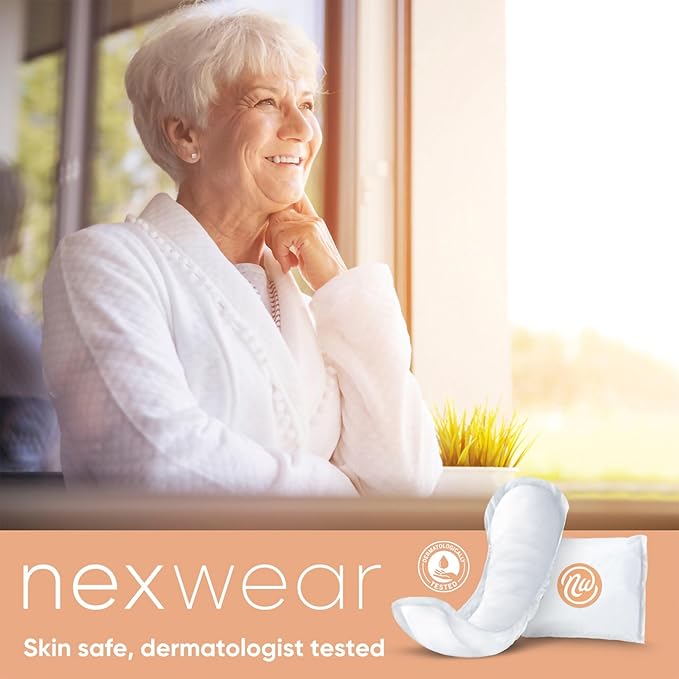 Incontinence Pads for Women, Skin-Safe Design, 10 in, 30 Count, 3 Packs, 90 Total