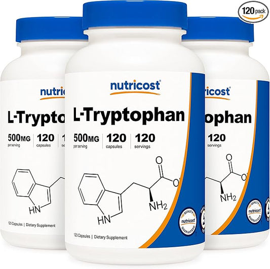 Nutricost L-Tryptophan 500mg, 120 Capsules (3