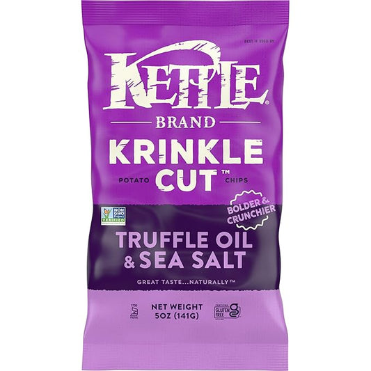 Kettle Foods Truffle & Sea Salt Krinkle Cut Potato Chips, 5 OZ