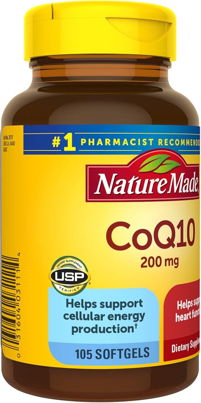 Nature Made CoQ10 200mg, Dietary Supplement 105 Softgels, 105 Day