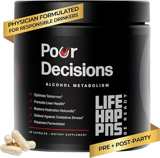 Life Happns Pour Decisions Liver Health B6, Electrolytes 60 Capsules