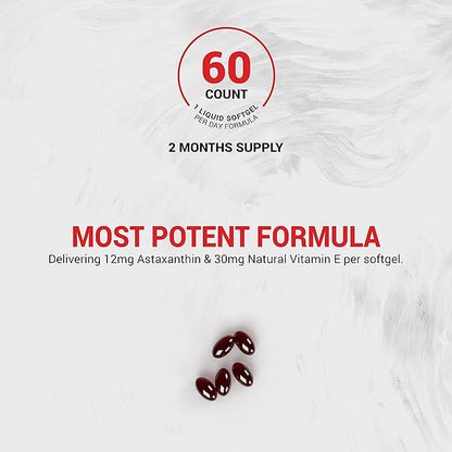 Naturalis New Zealand Astaxanthin (12mg) 60 Softgels (2 Month