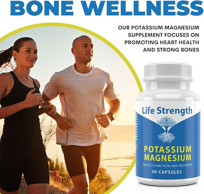 Life Strength Magnesium Potassium Complex Supplement 90 Capsules