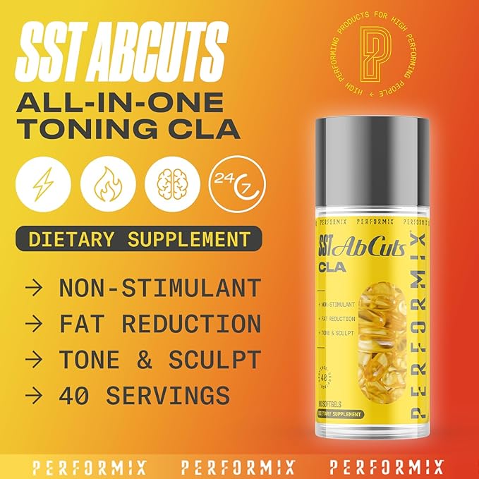 PERFORMIX - SST AbCuts - CLA 1,000 mg 3, Flax 80 Softgels