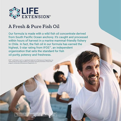 Life Extension Super Omega-3 EPA/DHA Fish 3 Supplement 240 Easy-to-swallow