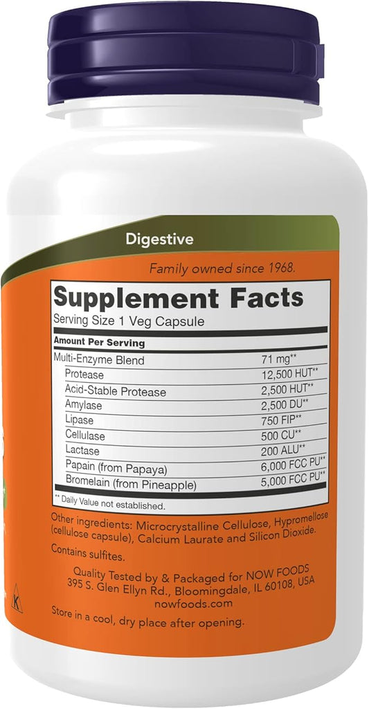NOW Supplements, Plant Enzymes with Lactase, 120 Veg