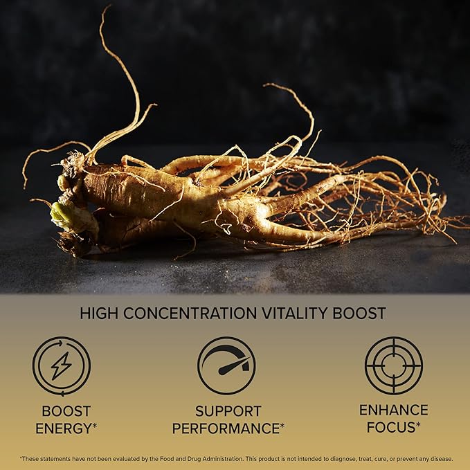ORZAX Korean Panax Ginseng Capsules 30% Ginsenosides (120 Veg
