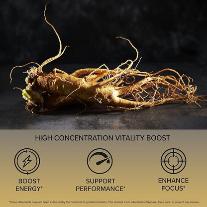 ORZAX Korean Panax Ginseng Capsules 30% Ginsenosides (120 Veg