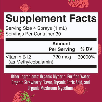 Vitamin B12 Spray B12 Liquid B12 Vitamin B12 for 1 Fl