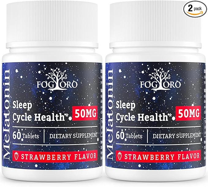 Fogoro Powerful Melatonin -Fall Asleep Faster, 60 Count 2)