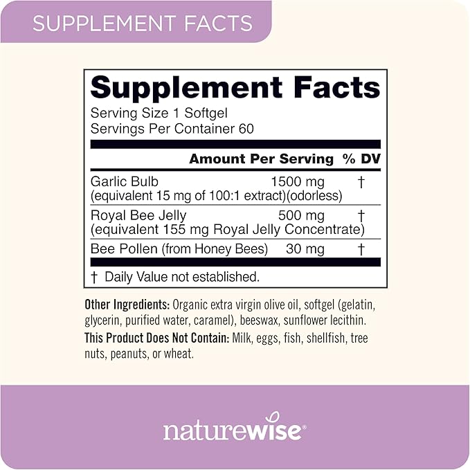 NatureWise Odorless Garlic Pills 1500 mg 60 Softgels [2-Month Supply]