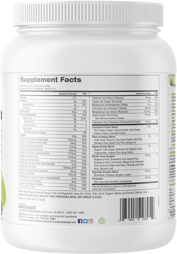 Vegansmart Naturade Plant Based Vegan Protein Powder (15 Servings)