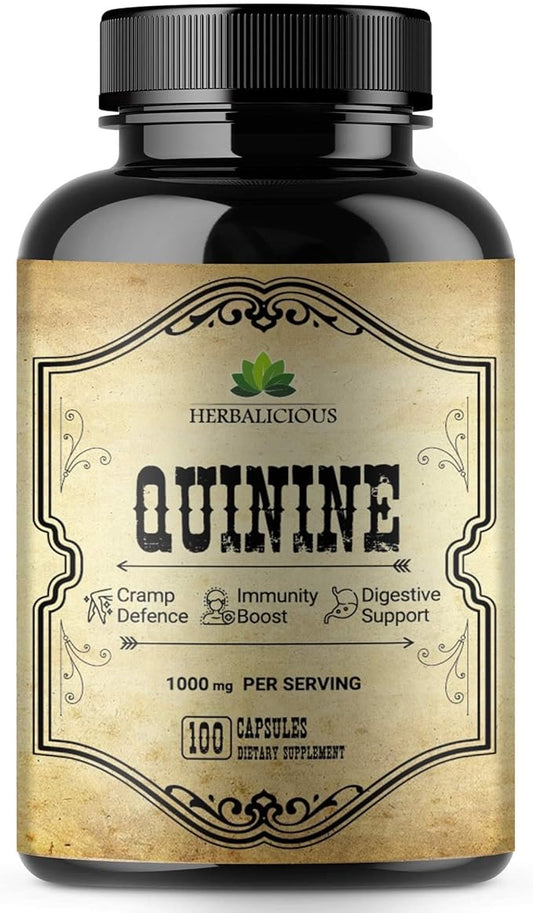 Quinine Liquid Extract Cinchona Officinalis Bark (100 Capsules)