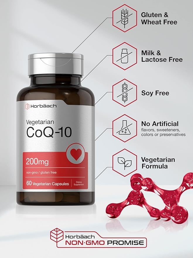 Horbäach CoQ10 Capsules 200mg | 60 Count