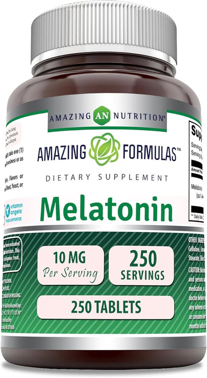 Amazing Formulas Melatonin Supplement 10 Mg 250 Tablets