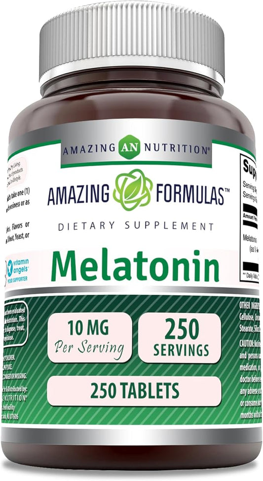 Amazing Formulas Melatonin Supplement 10 Mg 250 Tablets