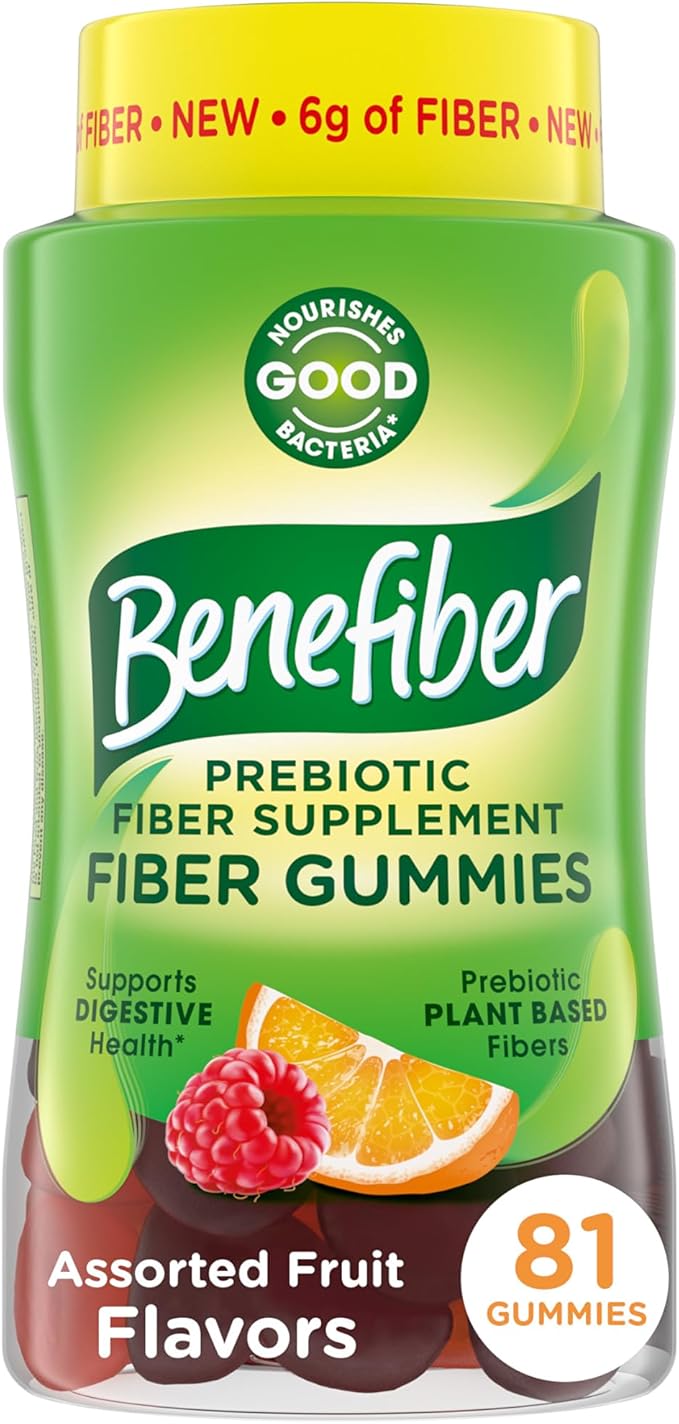 Benefiber Prebiotic Fiber Supplement Gummies 81 Count