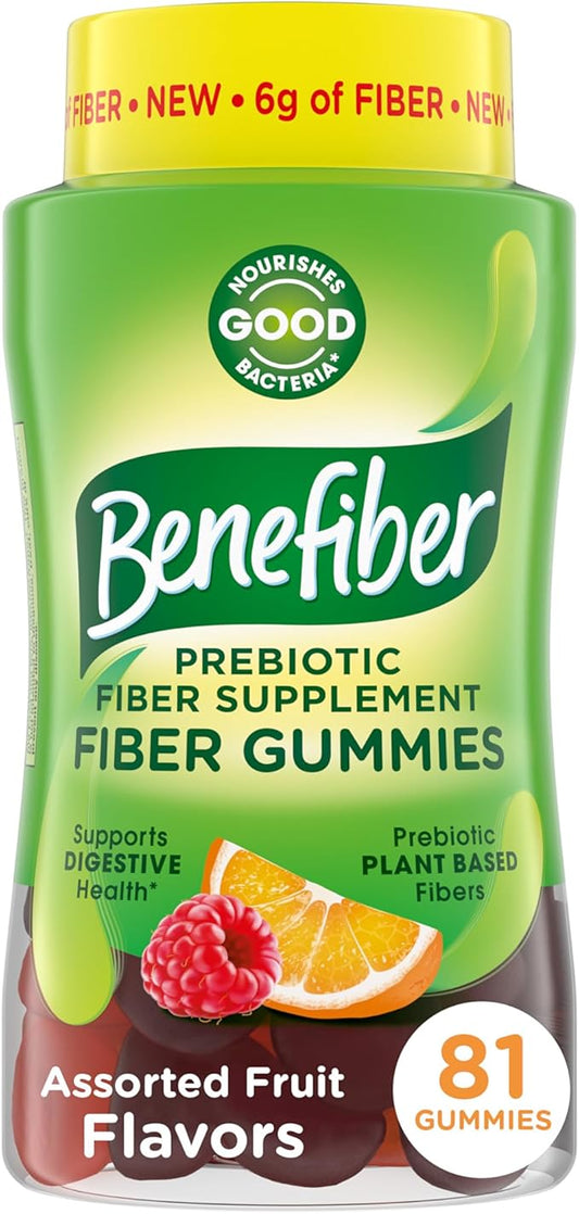 Benefiber Prebiotic Fiber Supplement Gummies 81 Count