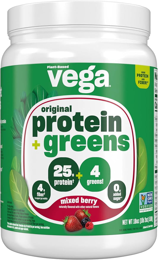 Vega Protein and Greens Protein Powder (11 Servings) 25g Plant 1.2lbs
