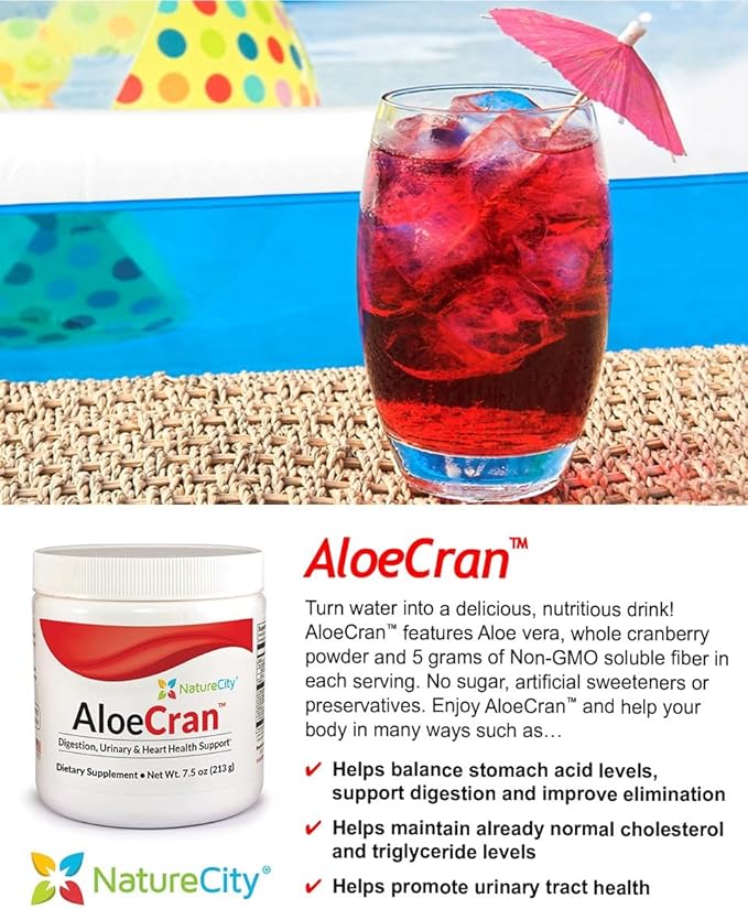 Aloe-Cran Sugar Free Drink Mix Supplement| 60 Servings