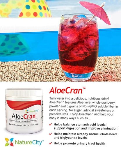 Aloe-Cran Sugar Free Drink Mix Supplement| 60 Servings