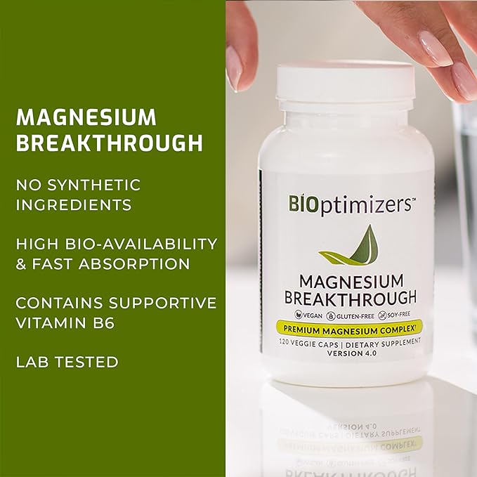 BiOptimizers Magnesium Breakthrough Supplement 4.0 7 Forms 60 Capsules