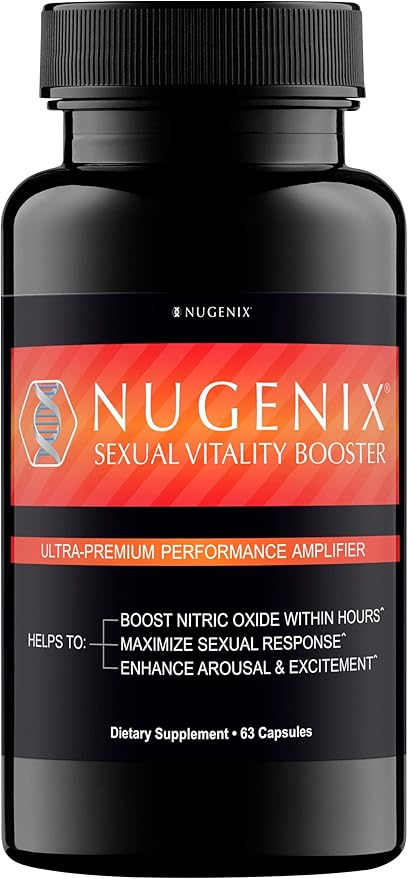 Nugenix Sexual Vitality Booster - Ultra Premium Performance Amplifier for Men - Nitric Oxide Supplement, 63 Capsules