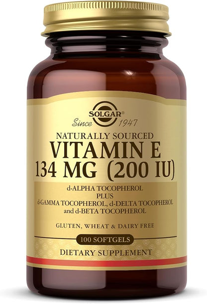 SOLGAR Vitamin E 200 IU 100 Softgels 100 Servings