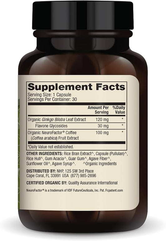 Dr. Mercola Organic Ginkgo Biloba 30 Servings (30 Capsules),