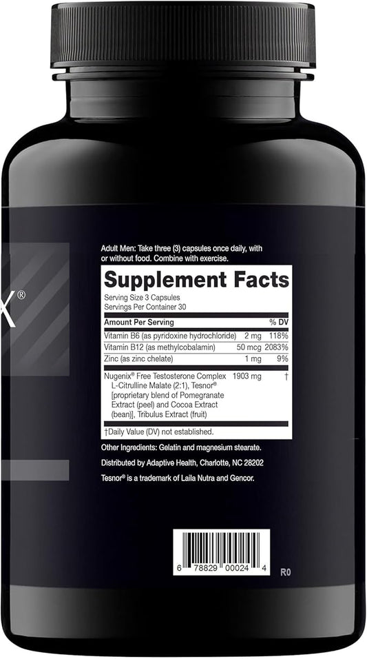 Nugenix T Boost - Free Testosterone Booster Supplement for Men, 90 Count