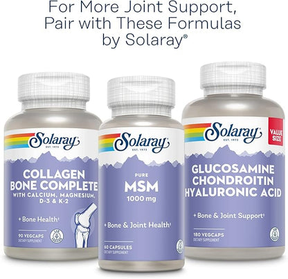 SOLARAY Glucosamine Sulfate 1500mg, Healthy Joint 60-Day Money 60 Serv, 120 VegCaps