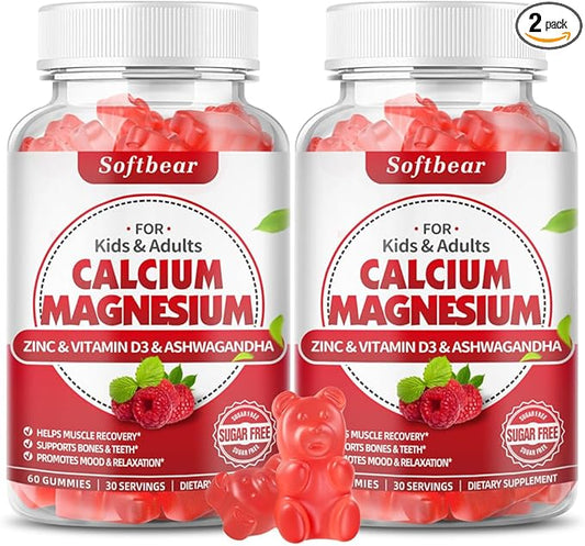 Calcium Magnesium Zinc Gummies for Women, D3 for 120 Gummies