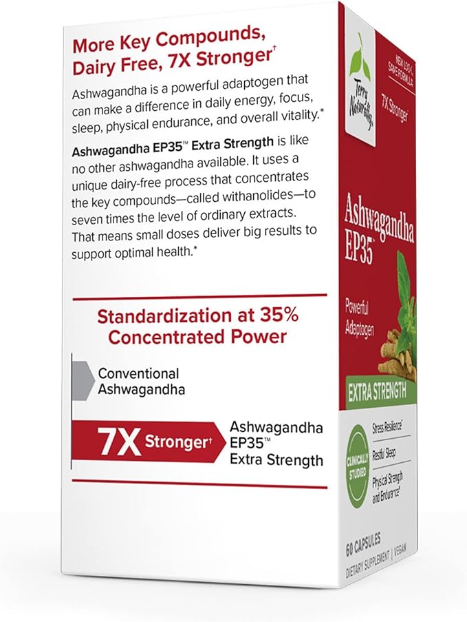 Terry Naturally Ashwagandha EP35 Extra Strength 60 Capsules 60 Servings