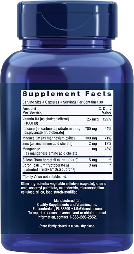 Life Extension Bone Restore – Helps D3, Magnesium, 120 Capsules