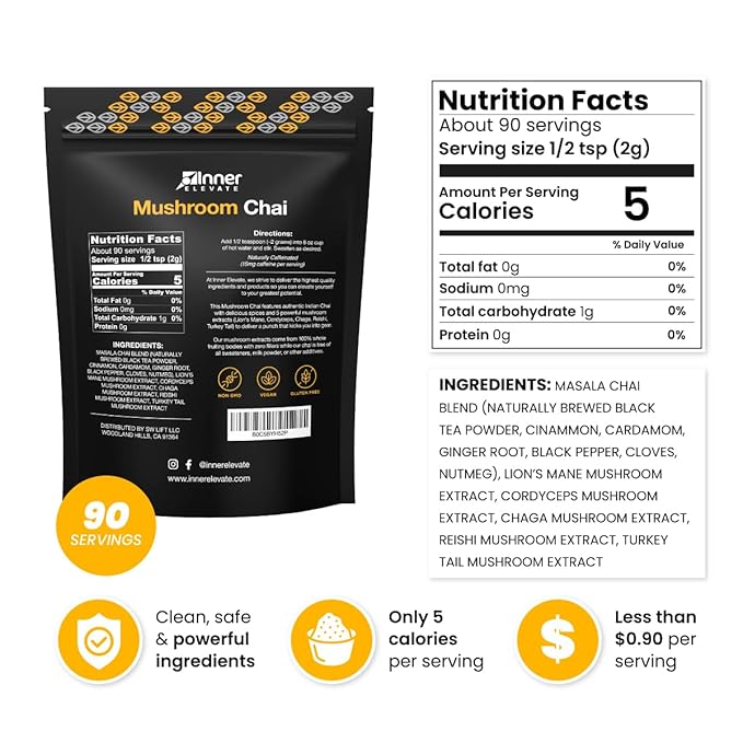 Inner Elevate Mushroom Chai (90 Servings)