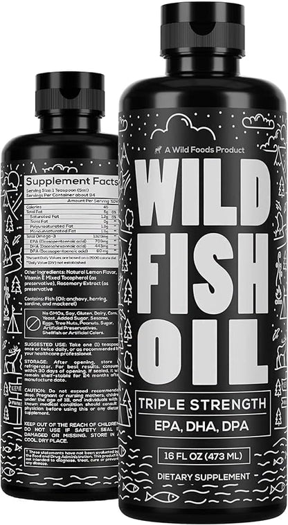 Wild Foods Liquid Omega 3 Fish 16 oz (1 pk)