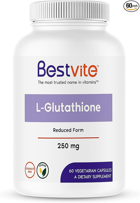 BESTVITE L-Glutathione 250mg (60 Vegetarian Capsules)