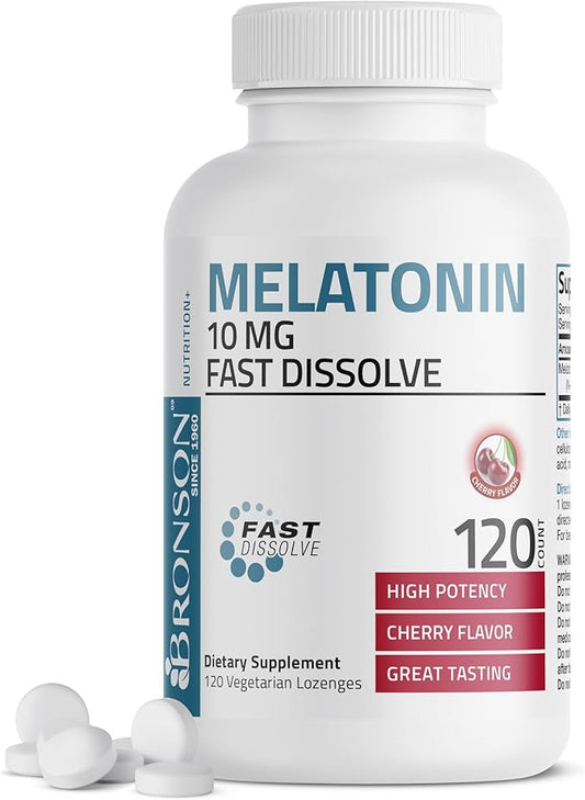 Bronson Melatonin 10mg Fast Dissolve Cherry 120 Count